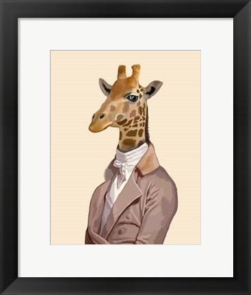 Framed Regency Giraffe Print