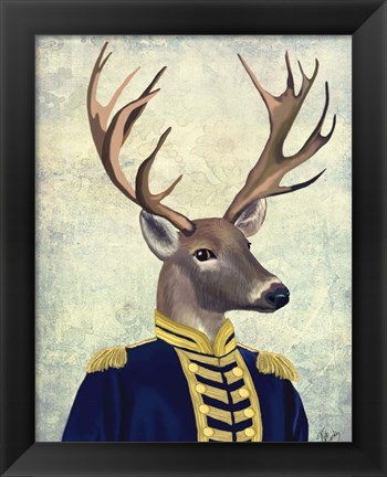 Framed Captain Deer Print