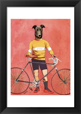 Framed Greyhound Cyclist Print