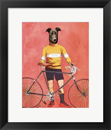 Framed Greyhound Cyclist Print