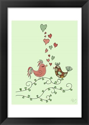 Framed Love Birds Print