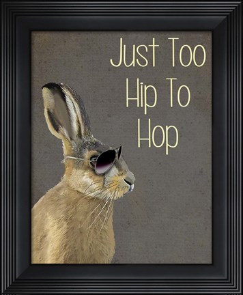Framed Too Hip To Hop Grey Print