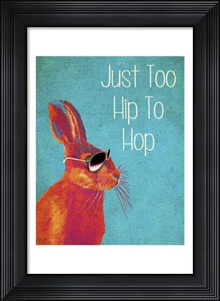Framed Too Hip To Hop Blue Print