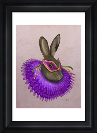 Framed Mardi Gras Hare Print