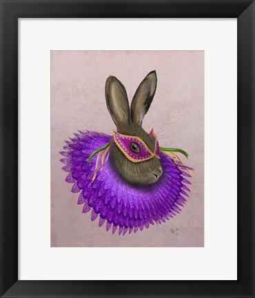 Framed Mardi Gras Hare Print