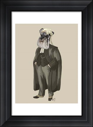 Framed Schnauzer Lawyer Print