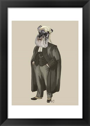 Framed Schnauzer Lawyer Print