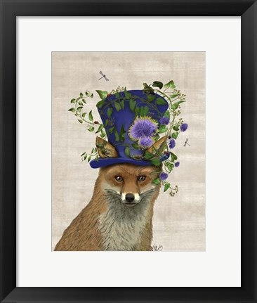 Framed Fox Mad Hatter Print