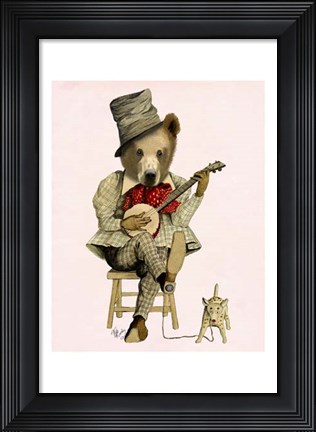 Framed Banjo Bear II Print