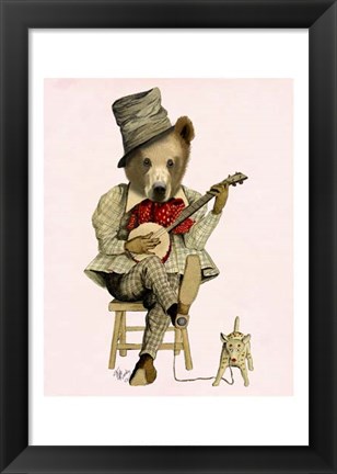 Framed Banjo Bear II Print