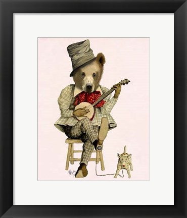 Framed Banjo Bear II Print