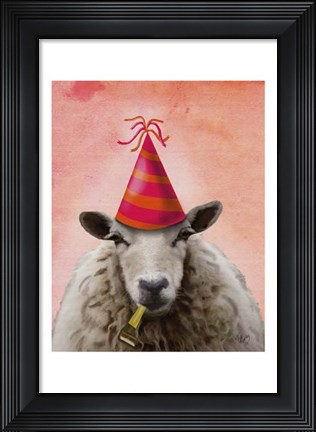Framed Party Sheep Print