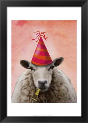 Framed Party Sheep Print