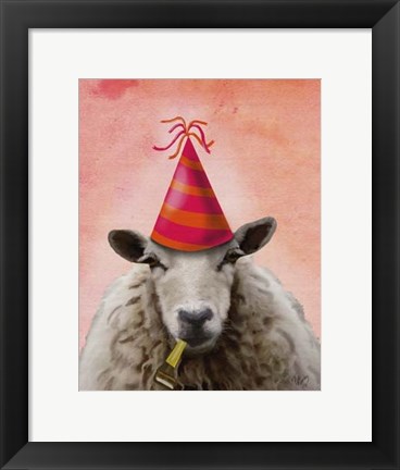 Framed Party Sheep Print