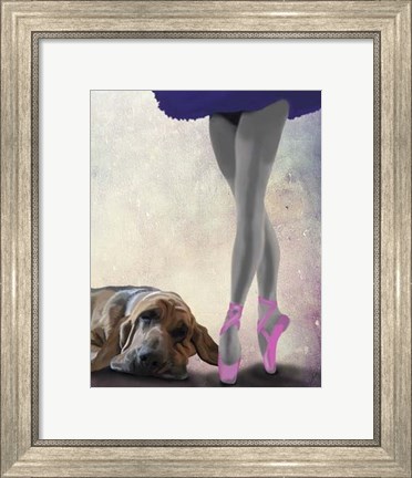Framed Bloodhound And Ballet Dancer Print