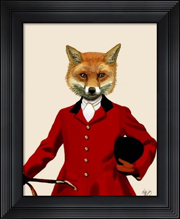 Framed Fox Hunter 2 Portrait Print