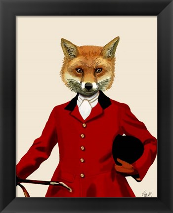 Framed Fox Hunter 2 Portrait Print