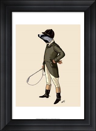 Framed Badger The Rider Full II Print