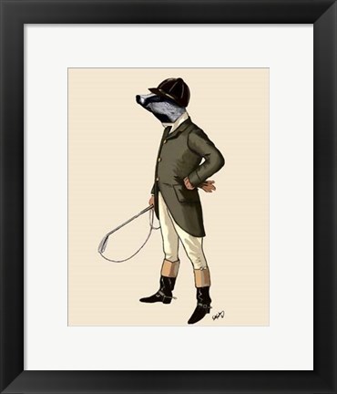 Framed Badger The Rider Full II Print