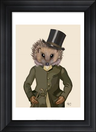 Framed Hedgehog Rider Portrait Print
