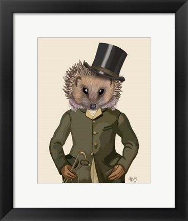 Framed Hedgehog Rider Portrait Print