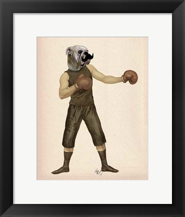 Framed Boxing Bulldog Full Print