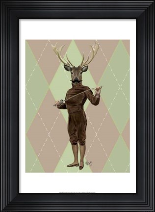 Framed Fencing Deer Full Print