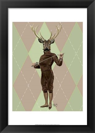 Framed Fencing Deer Full Print