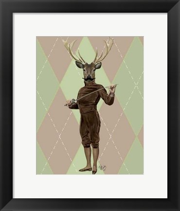 Framed Fencing Deer Full Print