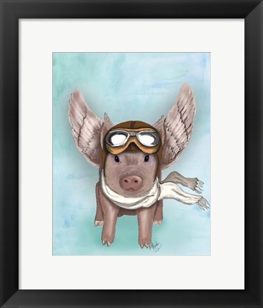 Framed Aviator Piggy II Print