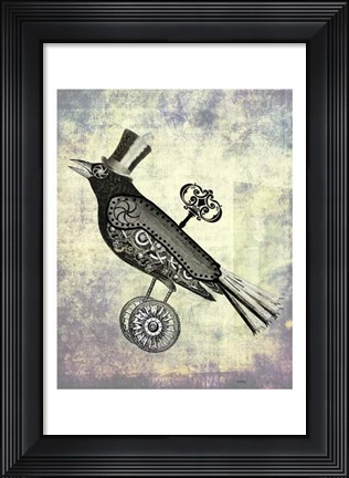 Framed Steampunk Crow Print