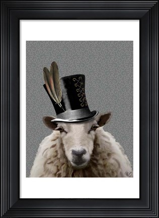 Framed Steampunk Sheep Print