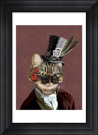 Framed Phileas Feline Steampunk Cat Print