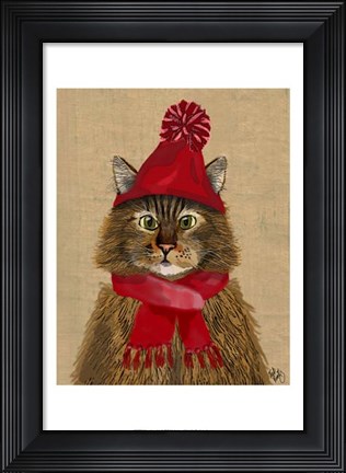 Framed Maine Coon Cat Print
