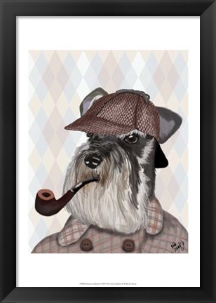 Framed Schnauzer Sherlock Print