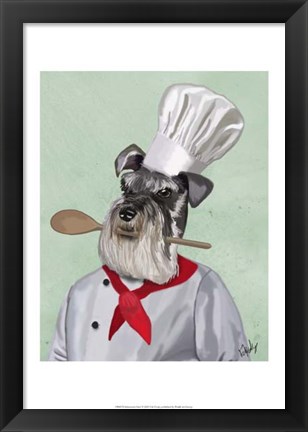 Framed Schnauzer Chef Print