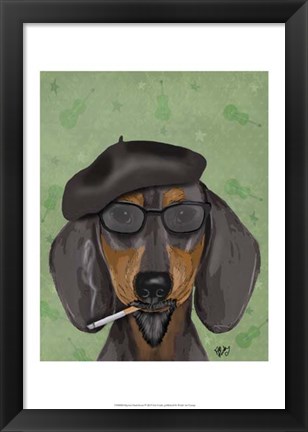 Framed Hipster Dachshund Print