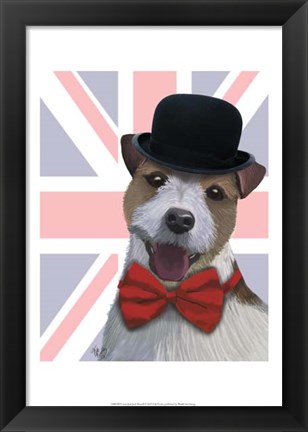 Framed Union Jack Jack Russell Print