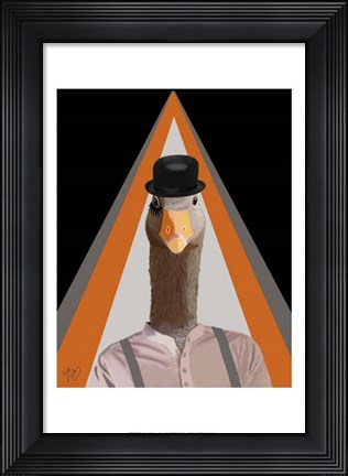 Framed Clockwork Orange Goose Print