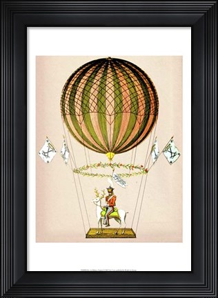 Framed Hot Air Balloon Zephire Print