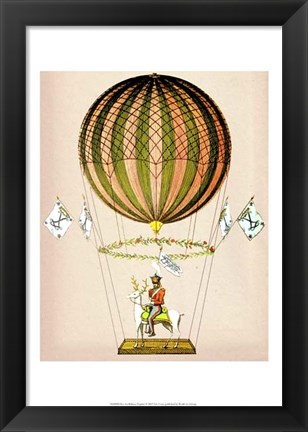 Framed Hot Air Balloon Zephire Print