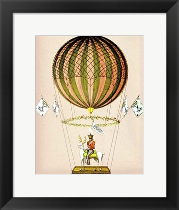 Framed Hot Air Balloon Zephire Print