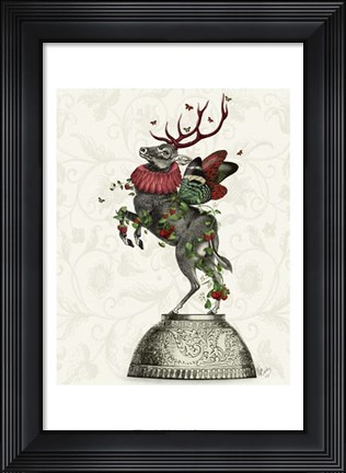 Framed Strawberry Deer Print