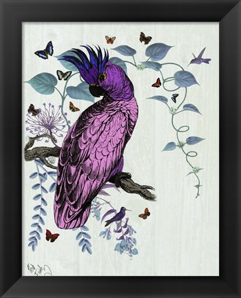 Framed Pink Parrot Print