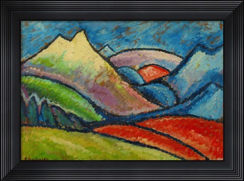 Framed Landscape Oberstdorf (Bavaria), 1912 Print