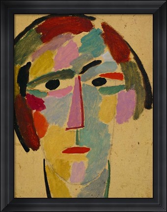 Framed Mystic head: Anika, 1917 Print