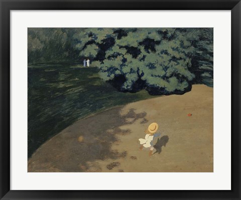 Framed Child Playing with a Balloon, 1899 Print