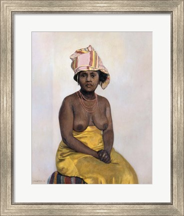 Framed African Woman, 1910 Print
