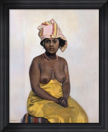 Framed African Woman, 1910 Print