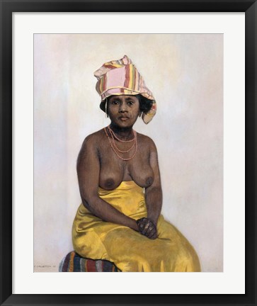 Framed African Woman, 1910 Print